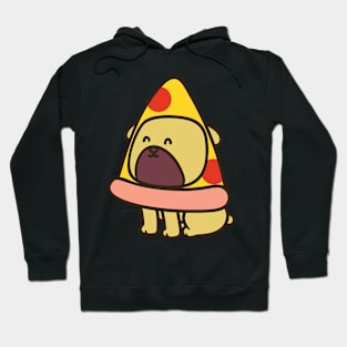 dog with pizza on head Hoodie